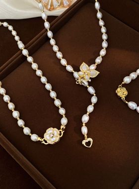 XKDDCT78mm天然淡水珍珠项链女气