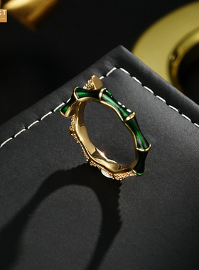 XKDDCT2026安可拉红镶钻竹节开口