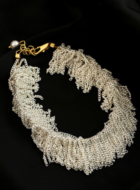 XKDDCT新款银色日韩璀璨银河瀑布