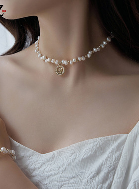 XKDDCT新款天然珍珠项链女古风人