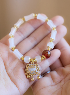 XKDDCT寺庙同款富贵平安锁手链女