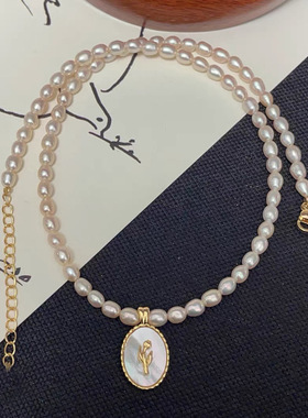 XKDDCT新款天然淡水珍珠项链简约