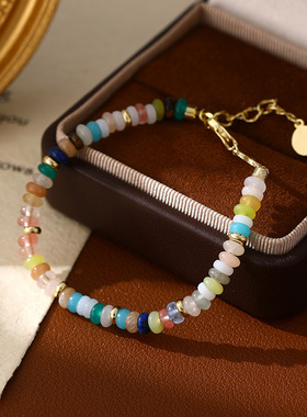 XKDDCT彩虹守护串珠多巴胺项链轻