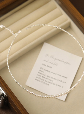 XKDDCT法式爆闪碎银珍珠项链女轻