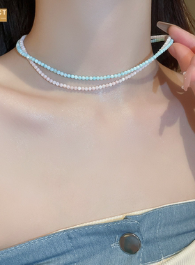 XKDDCT彩色贝珠串珠项链个性简约