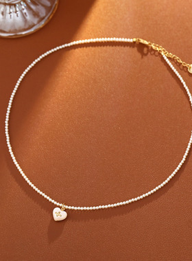 XKDDCT微镶贝母爱心万能扣吊坠项