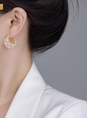AXKECT欧美时尚小米粒珍珠耳环女