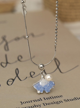 XKDDCT春夏银色水晶银杏叶珍珠轻