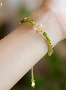 XKDDCT新中式竹节手链水晶手串简