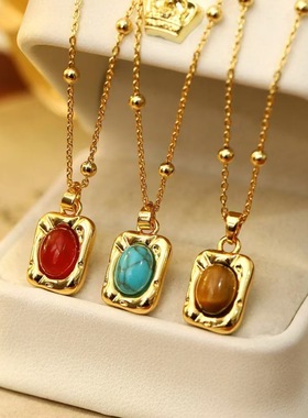 XKDDCT欧美复古不规则纹理虎眼石