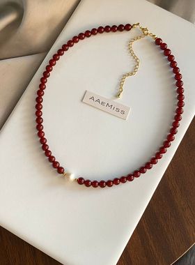 XKDDCT新中式复古天然红玛瑙串珠