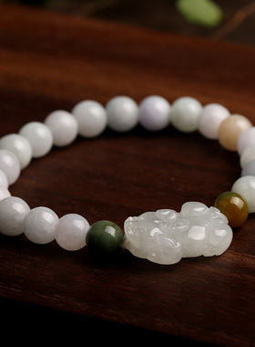 XKDDCT天然缅甸貔貅单圈手链男女