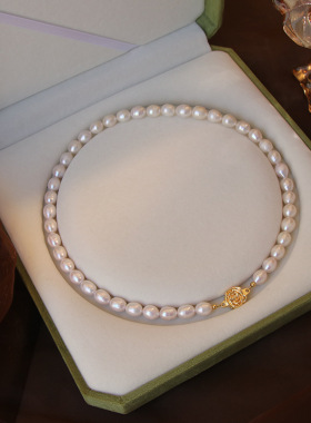 XKDDCT磁吸扣天然珍珠项链女百搭