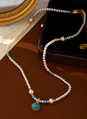 XKDDCT新中式绿松石吊坠珍珠串珠
