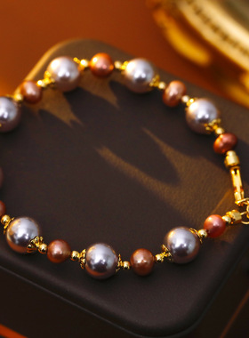 XKDDCT施家珍珠可调节手链法式时