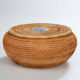 Handmade rattan snack storage box tea box round Japanese style