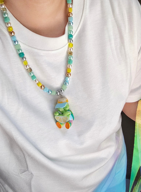 JMH小吴同学 正版迪士尼奥乐米拉高级感轻奢水晶项链小众设计配饰