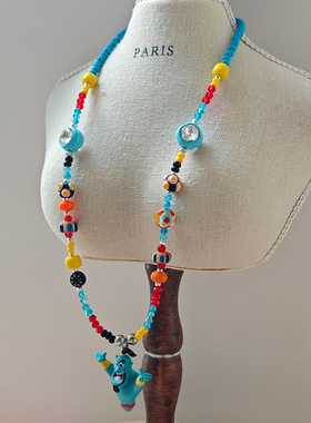 JMH小吴同学 原创阿拉丁神灯捷克琉璃小众设计可爱项链童趣锁骨链