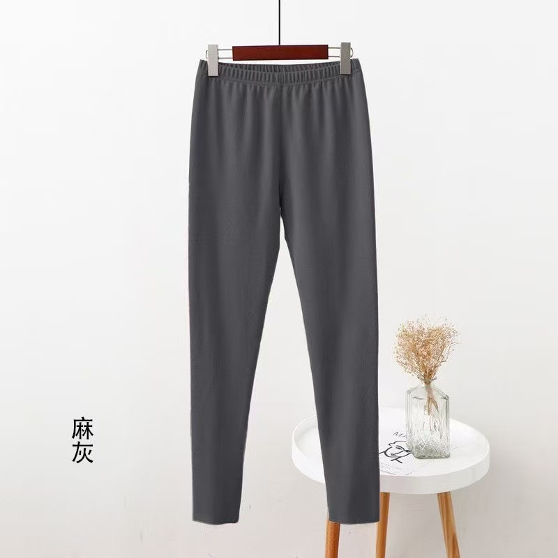 秋裤女紧身打底保暖线裤德绒毛裤内穿衬裤无痕发热大码薄款冬季 - 图0