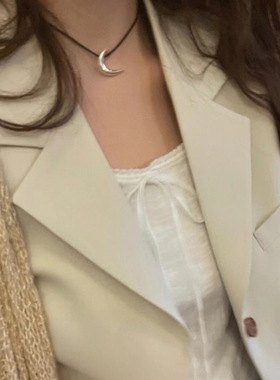 金属合金锁骨链女月亮