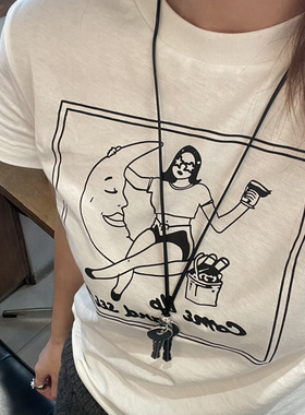 博主同款时尚不规则镂空吊坠项链小众高级感皮绳可调节毛衣链项链