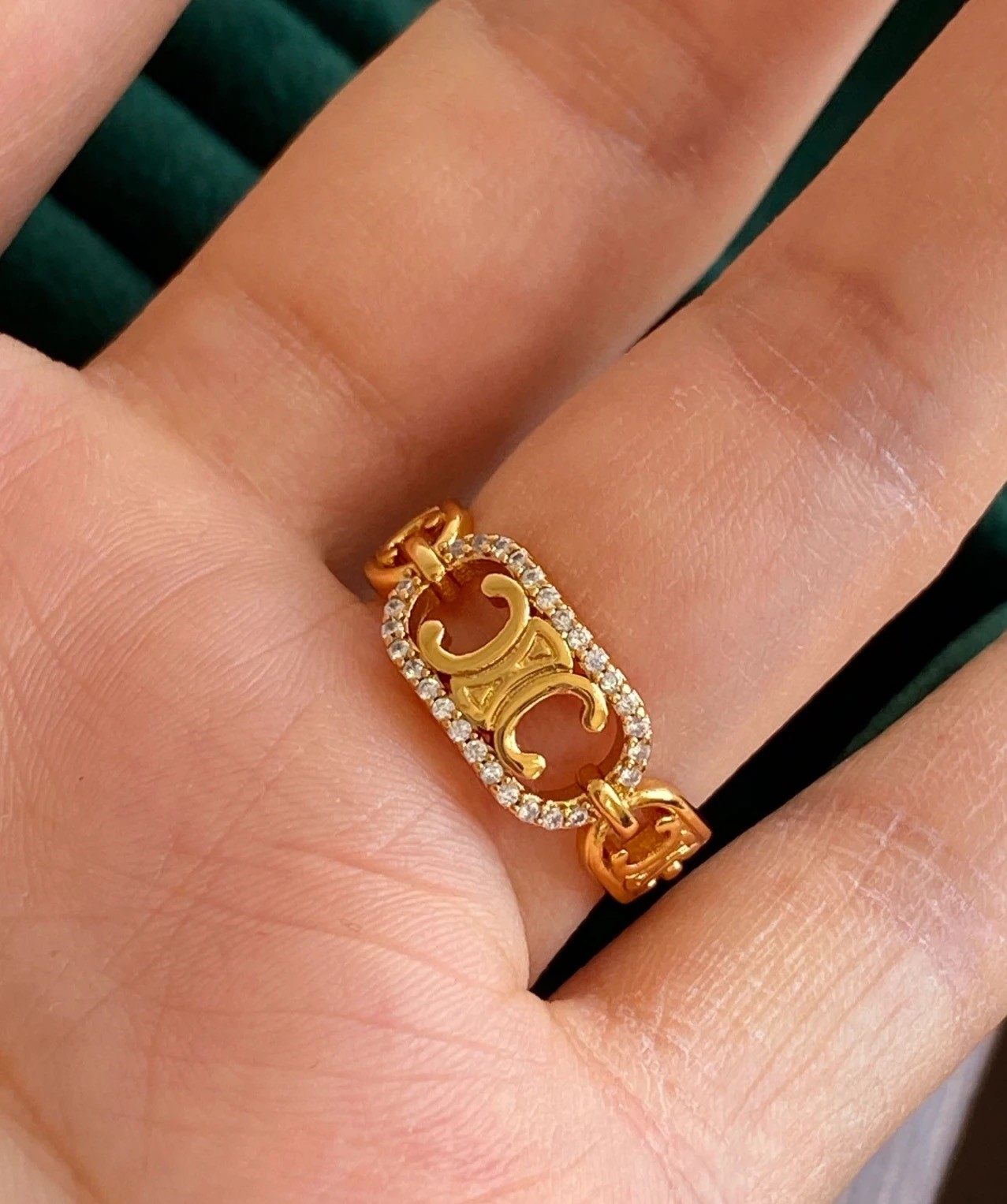 CEL高级感字母素圈高级感戒指女时尚个性ins冷淡风小众设计指环,淘宝优惠券,粉丝福利购,淘宝优惠卷