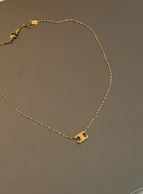 不锈钢钛钢锁骨链女字母