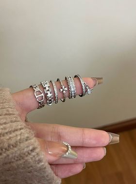 女款锆石ins风开口指环