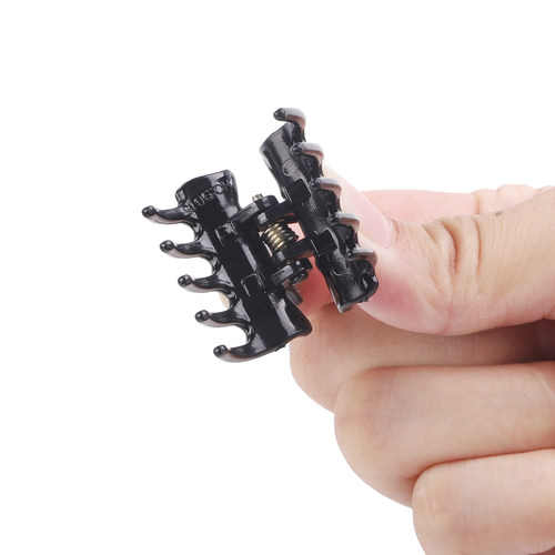 小号抓夹黑色小夹子头饰固定头发刘海尴尬期前额碎发夹头顶发夹女 - 图3