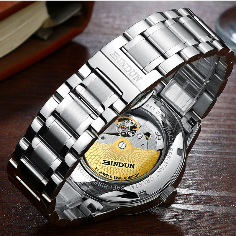 全自动防水时尚款双日历2020机械表 bindun宾顿国产腕表