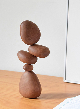 山舍X象有形 | 平衡石 实木创意北欧风益智解压现代家居饰品 摆件