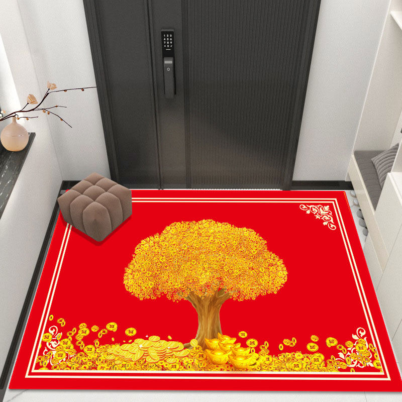 横版金黄发财树财源滚滚进门入户金色地垫黄色门口地毯金钱树脚垫,淘宝优惠券,粉丝福利购,淘宝优惠卷