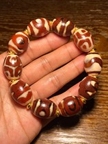 Tibet Bag Berries Red Meat Three Eyes Tortoise Liga Tiger Dental Beads Barrel Hand Chain Anagate Multitreasure Bracelet 15 * 20mm