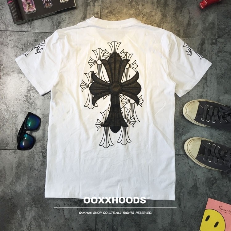 欧美潮流ins百搭立体贴皮pu刺绣 ooxxhoods2T恤