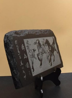 纯手工精品煤雕马到成功摆件包邮