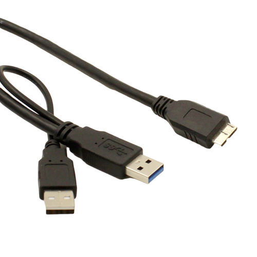 德国订单 USB3.0数据线 A公对MicroB Y 型 移动硬盘 3头加强供电 - 图2