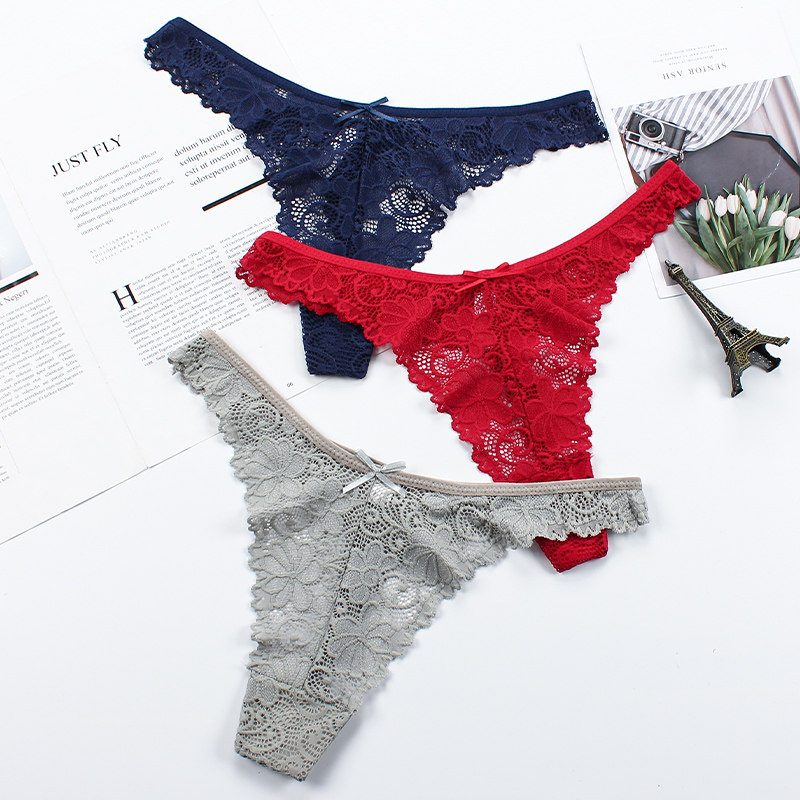 低腰性感蕾丝丁字裤女士大码内裤 火辣t裤透明镂空花纹女丁字裤,淘宝优惠券,粉丝福利购,淘宝优惠卷