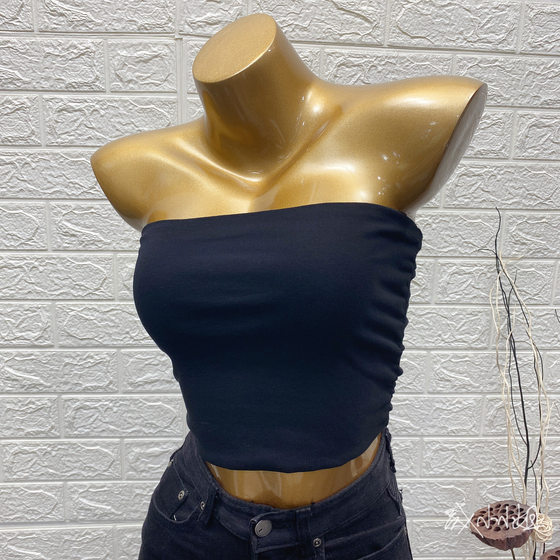 JU is sexy! High-end color series 4 colors, double-layer elasticity to show your figure, hot girl short top, vest and tube top