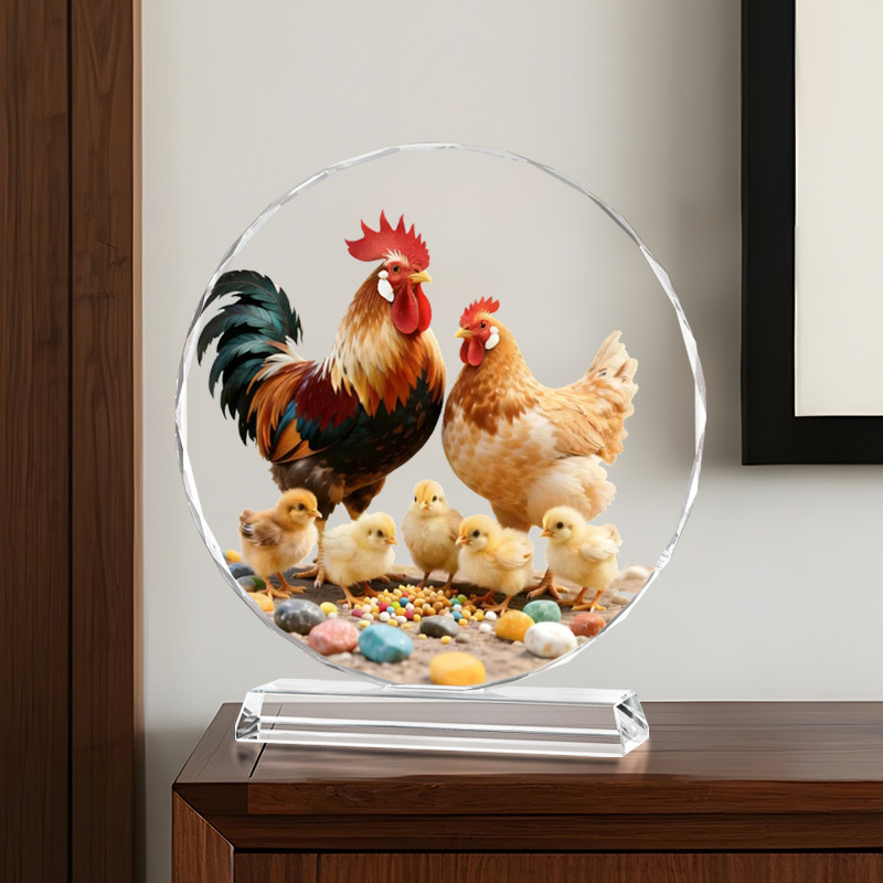 大吉大利水晶摆件生肖招财大红公鸡桌面装饰摆台家居镇宅乔迁送礼,淘宝优惠券,粉丝福利购,淘宝优惠卷