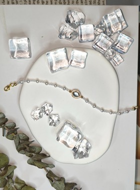 幻海梦 天然淡水珍珠手链海蓝猫眼石月光石气质轻奢高级感百搭H25