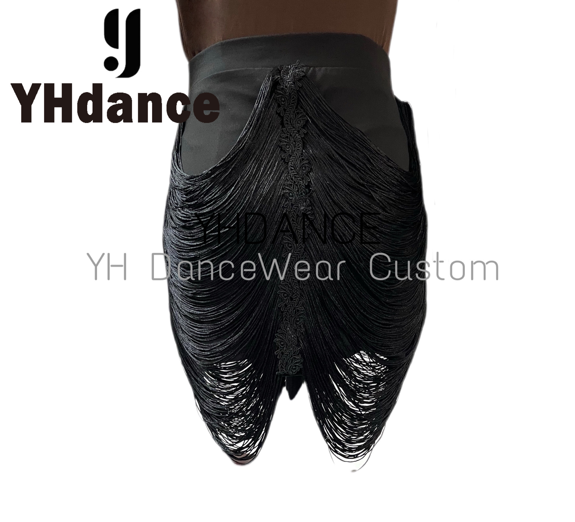 YHDANCE拉丁舞新款半身裙流苏连体上衣分体练习服恰恰伦巴C163 - 图3