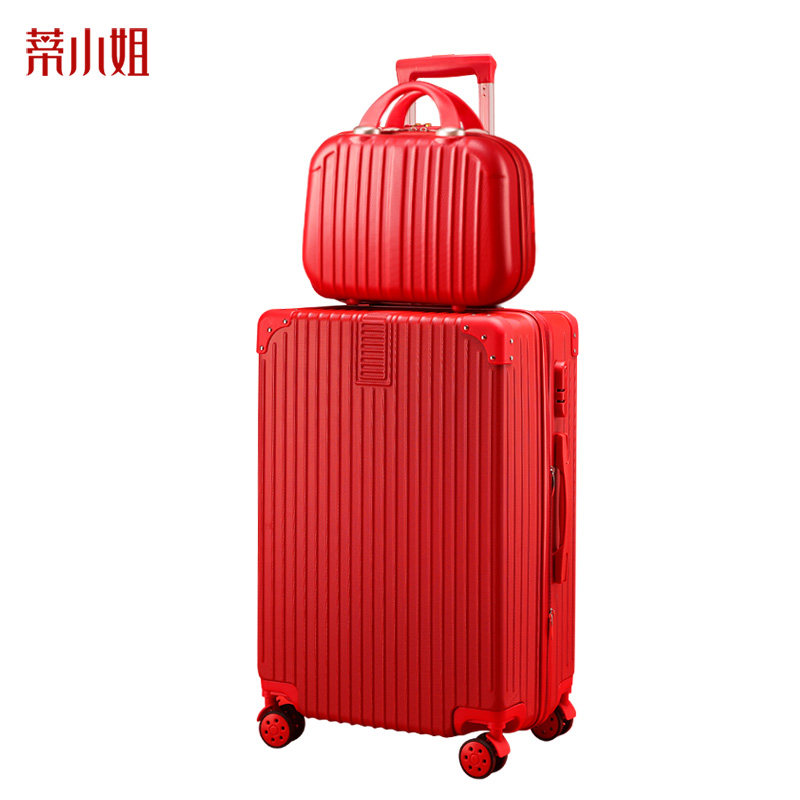 结婚陪嫁红色新娘压婚礼密码拉杆箱 蒂小姐旅行箱