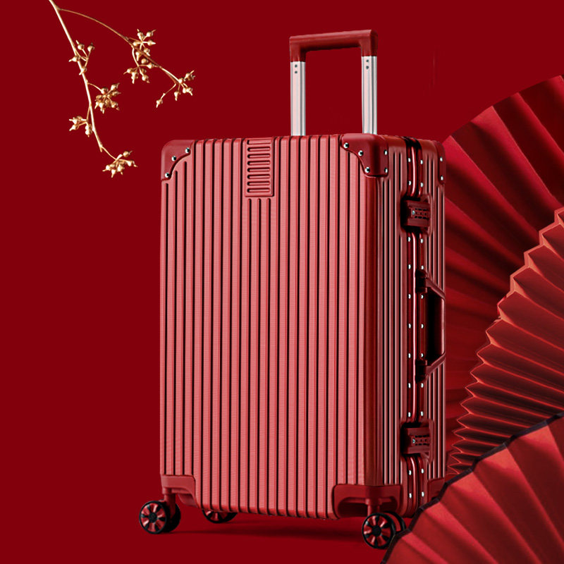 结婚陪嫁红色女密码婚礼新娘拉杆箱 蒂小姐旅行箱
