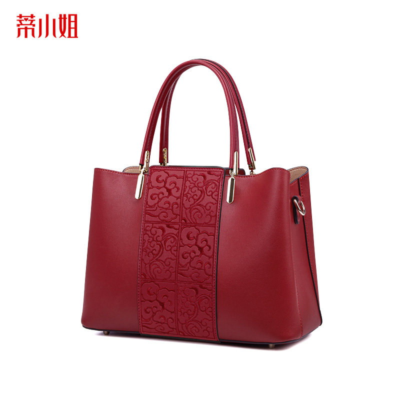 妈妈款结婚红色夏中年大气喜手提包 蒂小姐女士包袋