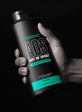 Art of Sport 男士运动沐浴露洗发水二合一天然成分深层清洁473ml