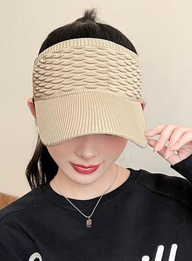 女半空顶可扎高马尾防晒帽