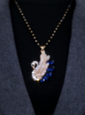 孔雀毛衣链时尚百搭长款项链