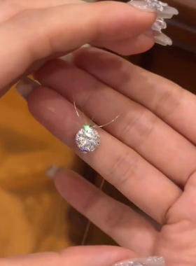 人鱼之泪隐形超闪单钻透明鱼线颈链夏季新款锁骨链项链百搭配饰