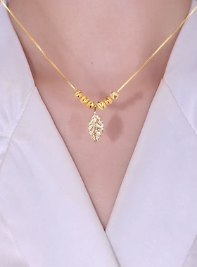 项链金枝玉叶钛钢女性