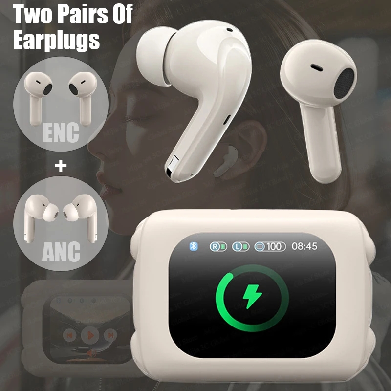 ANC Bluetooth5.4 Headset Earbuds ENC TWS Gaming Headphones - 图1